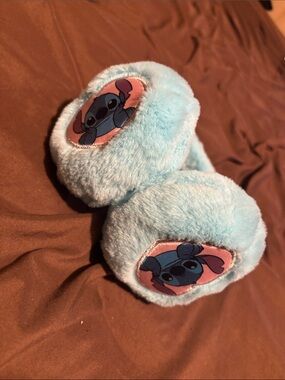 Light Blue Stitch Plush Kids Earmuffs